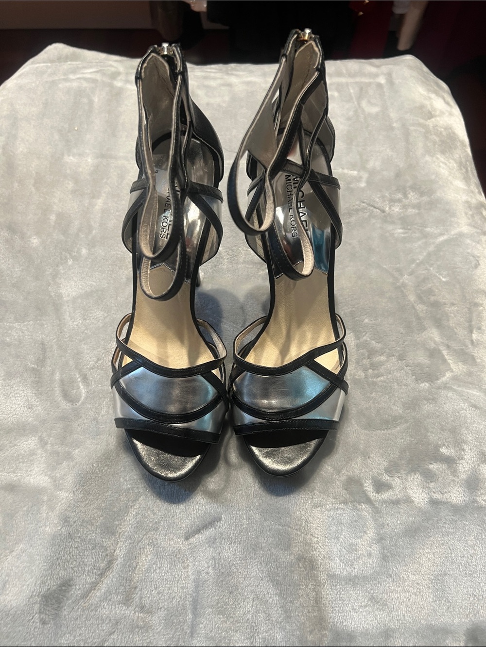 👠 Michael Michael Kors Black Strappy Heels